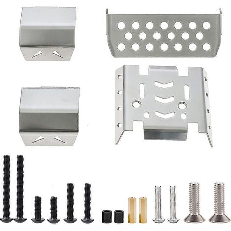 Pare-chocs et plaque de protection en acier pour châssis de voiture RC MK07 JK07 1/7 HD6100 (pièces améliorées) (1/5)