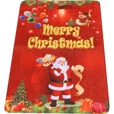 Tapis de sol antidérapant décoratif pour la maison, la salle de bain et la cuisine, motif Père Noël (1/5)