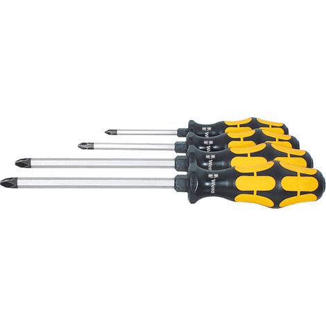 Wera Pozidriv-Schraubendreher-Satz, mit Schlagkappe, 4-teilig