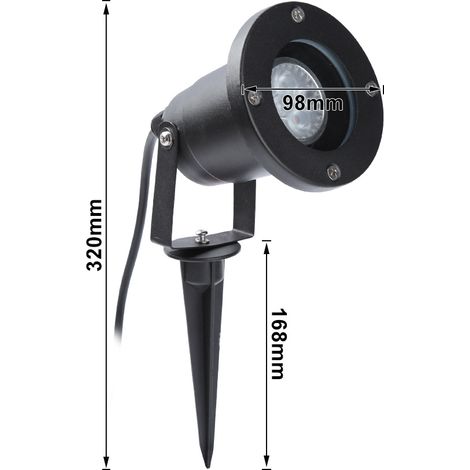 Wolketon Gartenleuchte Led Gartenstrahler Warmweiss 8er Pack LED Gartenbeleuchtung IP65 4W GU10 Mit Erdspiess Stecker Aussen Wiese Fuer Aussen.Garten.Wiese (1/3)