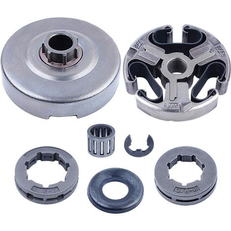Adefol Kit tambour pignon d'embrayage pour tronçonneuse Husqvarna 365 362 372 371 avec engrenage vis sans fin 503744401 503932471 503 75 61 02 (1/5)
