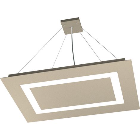 Sospensione Moderna Rettangolare Carpet Metallo Sabbia 4 Luci 2G11 70X48Cm (1/4)