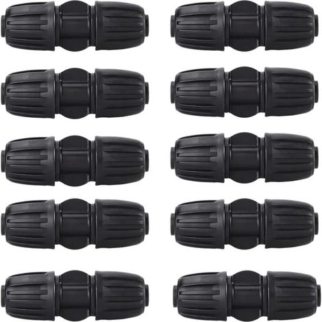10 raccords droits pour système d'irrigation goutte à goutte de jardin, raccords pour tuyaux d'eau en PE de 16 mm, raccords droits pour l'horticulture, les serres et l'agriculture (raccords droits) (1/4)