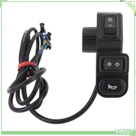 Interrupteur de Phare de Clignotant de Klaxon de Moto 3 en 1, Commande de Guidon de Scooter, Matériau ABS Compact et Durable (1/4)