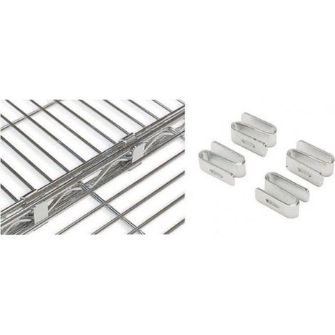Set de 4 raccordes planos cromados 3,5 x 2 cm