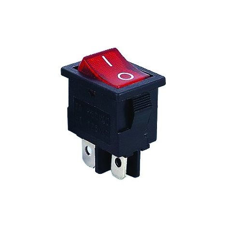 Pequeño interruptor MRS101 iluminado en rojo. (1/2)