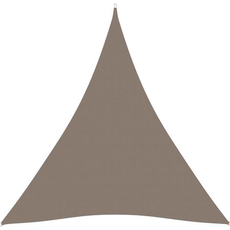 Vela parasol triangular de tela Oxford 4 x 4 x 4 m color topo 020009870 (1/5)
