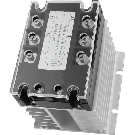Prise DC 5-32V AC 380V 40A, trois phases SSR, demi-terrelais avec compresseur