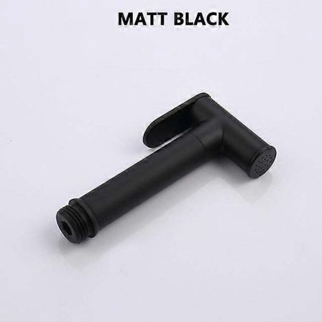Ensemble d'accessoires pour bidet et WC à main en laiton, robinet de bidet noir, douche à jet d'eau pour salle de bain (1/5)