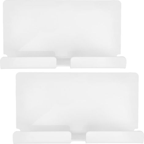 Lot de 2 Supports muraux pour téléphone Portable - Support Autocollant avec Trou de Chargement - en Acrylique pour Table de Chevet, Bureau ou Douche (1/5)