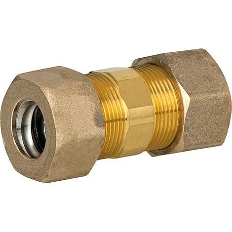 raccrod pour tube à spirale accouplement DN20 x DN20, laiton avec joint graphite haute T°