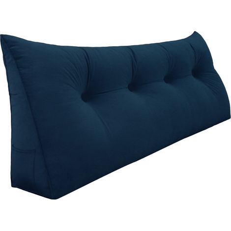 VERCART Grande cuscino per la lettura a cuneo, cuscino lungo per la schiena, cuscino decorativo per la testata del letto, cuscino triangolare per il posizionamento del corpo per il daybed o il divano (1/5)