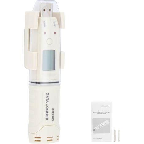 GM1365 Enregistreur de température et d'humidité Thermomètre d'entrepôt pour chambre froide et laboratoire (1/5)