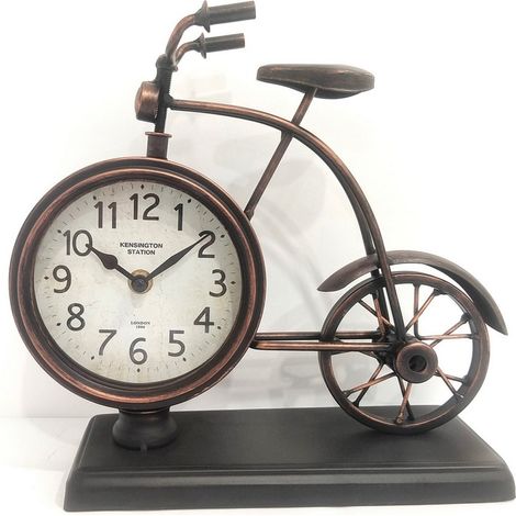 27cm Table Clock for Living Room/Hallway/Dining Room - Metal - L9 x W25 x H27 cm