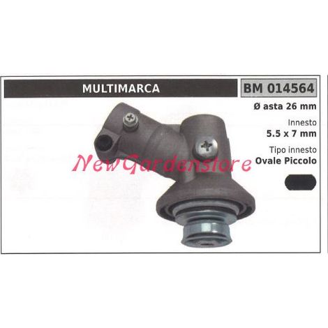 Coppia conica decespugliatore 014564 Ø asta 26 Ø innesto 5.5x7 ovale piccolo