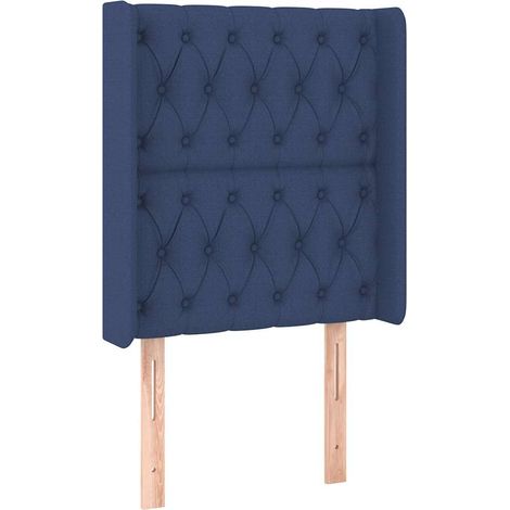 Maison Exclusive - Cabecero con orejas de tela azul 83x16x118/128 (1/5)
