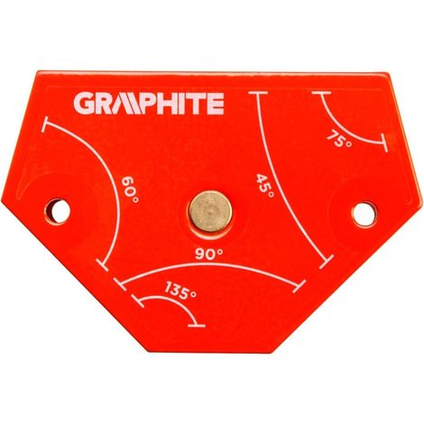 Ángulo magnético de soldadura de 64 x 95 x 14 mm, capacidad de carga de 11,4 kg.