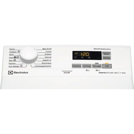 Electrolux SensiCare 600 EW6T526B Lavatrice Caricamento dall'alto 6 kg 1151 Giri/min Bianco (1/5)