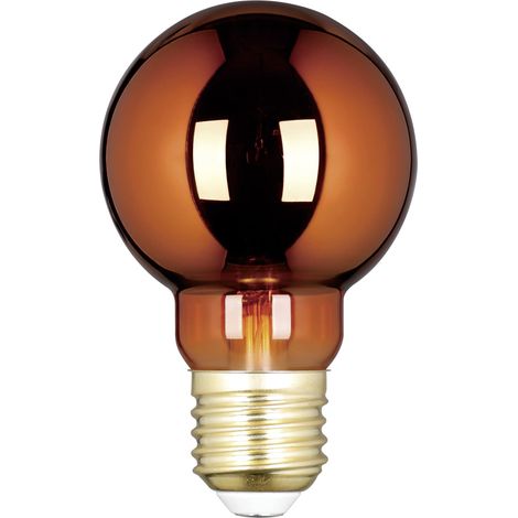 EGLO LED E27 dimmerabile, lampadina a globo con spirale, lampada vintage color rame dal design retrò, 4 Watt, 30 Lumen, illuminante bianco caldo, 2000k, Edison G60, Ø 6 cm (1/5)