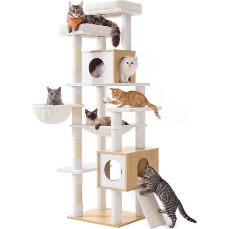 Arbre à Chat XXL, 8 Niveaux, avec Niches et Griffoir (1/5)