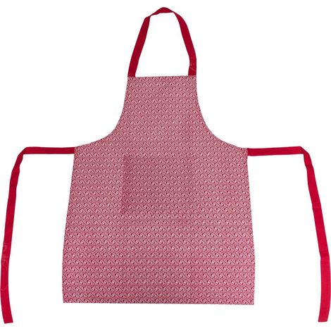 Delantal impreso Olia rojo - algodón 60x80 cm - Atmosphera créateur d'intérieur