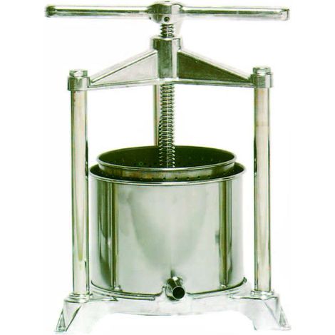 Torchietto Premitutto in Acciaio Inox e Alluminio – 3,5 L / 5,5 L – Spremifrutta e Verdure Multiuso - Specifiche: lt 3,5 cm 25x26x41h (art.00131)