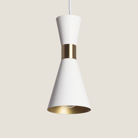 Lámpara Colgante Metal Jigger Blanco