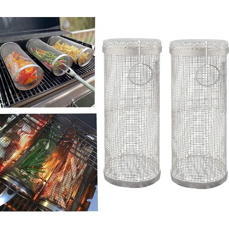 Grille de cuisson en acier inoxydable pour barbecue rond d'extérieur - Grille de cuisson pour feu de camp (1/5)