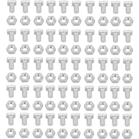 Eosnow 50pcs écrous en aluminium 50pcs boulons outil ensemble d'accessoires pour serre (1/5)