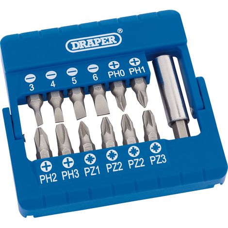 Draper 13-Piece Magnetic Screwdriver Bit Holder and Screwdriver Set (25mm) - Model 82392 (1/5)