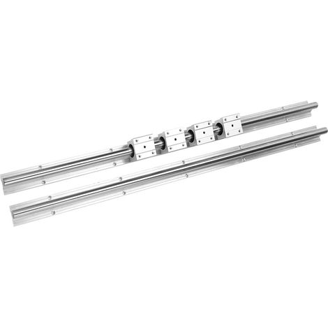 2 Stück SBR16-750mm 16mm Linearführungen, 4 SBR16UU Lagerblöcke, CNC-Teile (1/5)