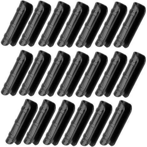 Packung mit 20 (schwarzen) Gewächshausrohrschellen, 20 mm, Gewächshausrohrschellen, Tunnelbefestigungsschellen, Gartenzubehör (1/5)