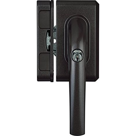 Abus Fo500N Al0125 Maniglia con Blocco, Serratura a Spinta con Cilindro per Finestre, Chiave Maestra, Livello di Sicurezza: 10, 71323, Marrone (1/4)