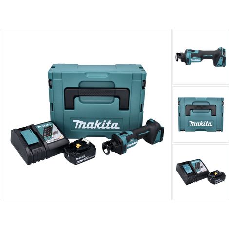 Makita DCO 181 RG1J Fresa rotante a batteria 18 V 32000 rpm brushless + 1x batteria ricaricabile 6,0 Ah + caricabatterie + Makpac
