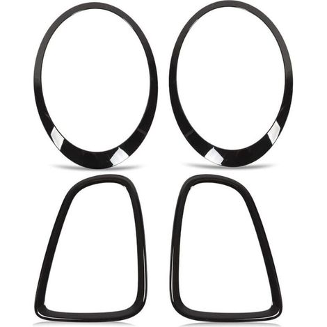 Frontscheinwerfer und 2 Rückscheinwerfer, Schutzblenden für Rücklichtrahmen, glänzend schwarz, Ersatzteil für Mini R56 R57 R58 R59 S JCW 2007-2015 (1/5)
