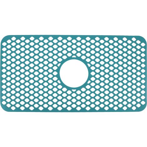 Tappetino isolante cavo per lavello da cucina, antiscivolo, multifunzionale, in silicone, di grandi dimensioni, colore verde. (1/5)