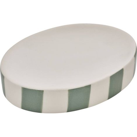 Portasapone a strisce verde celadon strio h3cm - 5five