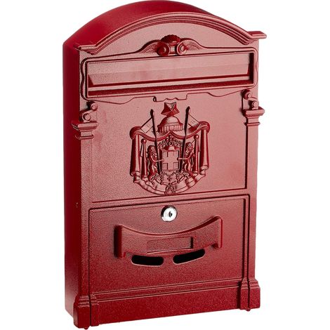 Cassetta Postale Porta Lettere Blinky Residencia Rosse Alu 26X9X41H cm (1/4)