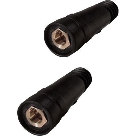 Lot de 2 connecteurs de câble de soudage, DKJ50-70 femelle en caoutchouc laiton raccord rapide pour machine de soudage électrique (1/5)