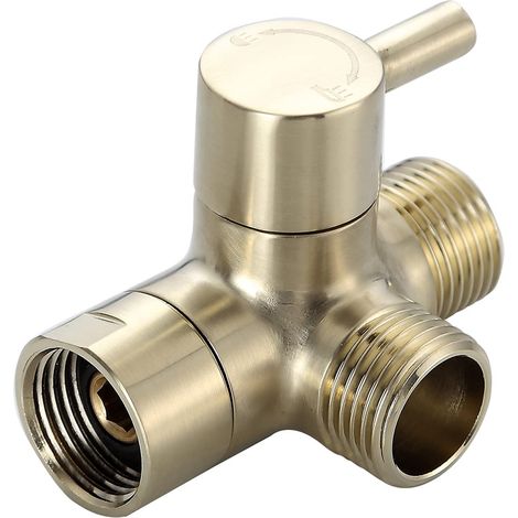 Robinet de douche avec inverseur 3 voies, G1/2 (laiton poli)