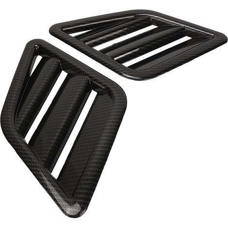 Lot de 2 grilles d'aération de capot moteur en ABS, style fibre de carbone, pour Ford. (1/5)