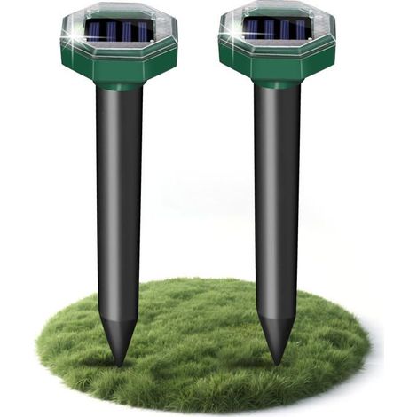 2025 Solare Maulwurfabwehr mit Vibrationen und Ultraschall, Tierfreundlich, Wirksam Gegen Maulwürfe