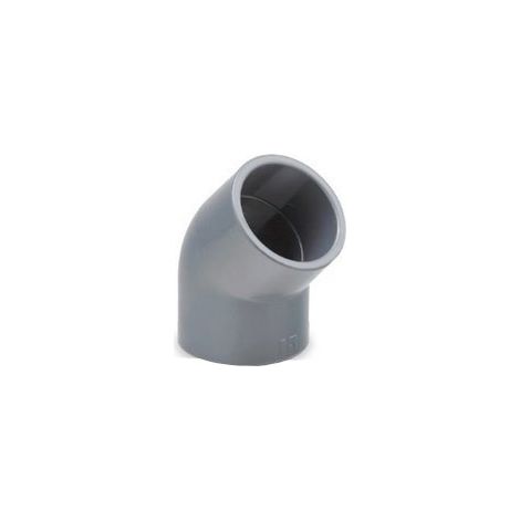 Codo 45º encolar PVC - HIDROTEN Diámetro: Ø75 mm