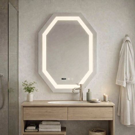 Specchio Retroilluminato Ottagonale 75X100 Con Led Touch (1/2)