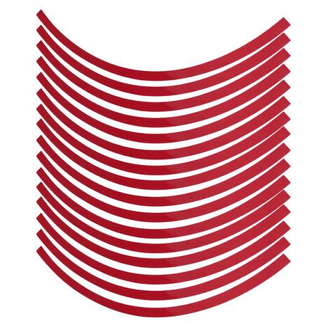 Autocollant universel à rayures fines réfléchissantes pour roues de moto de voiture, Film de décoration, 6 couleurs, rouge vif