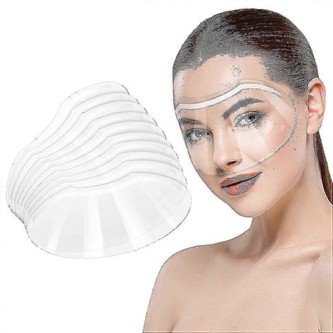 Lot de 50 visières de protection transparentes pour microblading et extensions de cils : protection oculaire souple, jetables et réutilisables. (1/5)