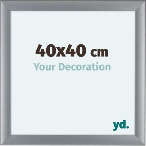 - 40x40 cm - Cadres Photo en MDF - Argent Mat - Como.