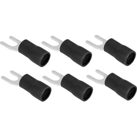 300 cosses à fourche isolées, connecteurs de câbles en cuivre et PVC de type U pour éclairage de transport SV2-4 (1/5)