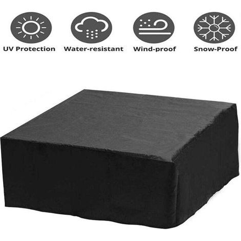 Housse de Protection pour Spa 240x240x85cm, Bain à Remous,Piscine,Baignoire,Couverture de Spa en Tissu Oxford pour Jardin Extérieur, Anti-poussière,Imperméable à l'eau,Anti-UV (1/5)