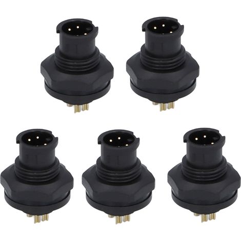 5 pièces connecteur industriel étanche IP67 4 broches E7 boucle arrière montage prise rapide câble électrique aviation (1/5)